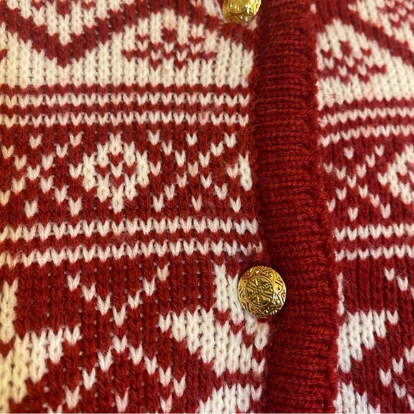 Crystal Kobe Womens Sweater Cardigan Nordic Winter Ski Icelandic Soft Large - Picture 3 of 12